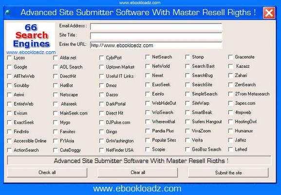 Product picture Advanced Site Submitter Software With Master Resell Rights !